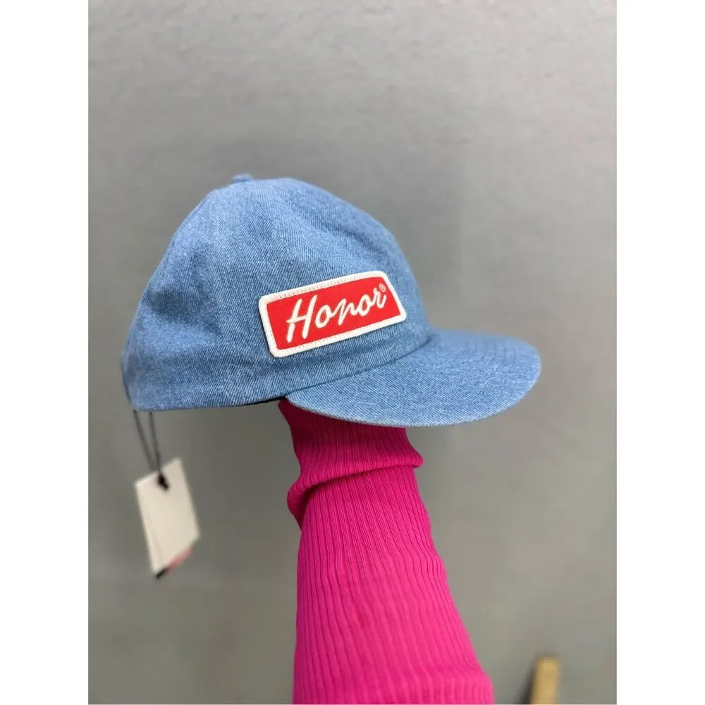 NWT Honor The Gift Denim Stitched Patch Baseball Cap